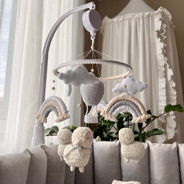 Crib toy mobile "Sky Dreamland Sheps" - Gray