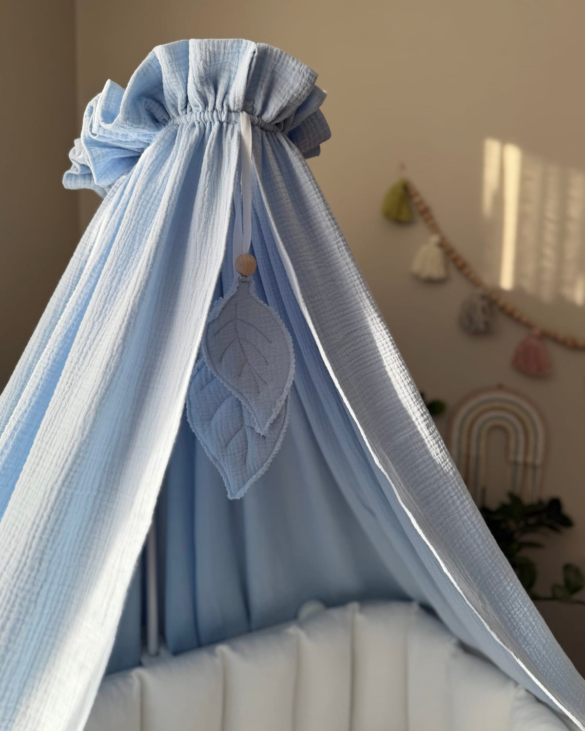 Crib canopy "Muslin" - Blue